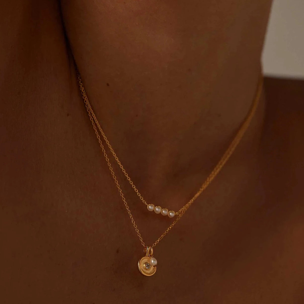 Solstice Pearl Necklace | Gold