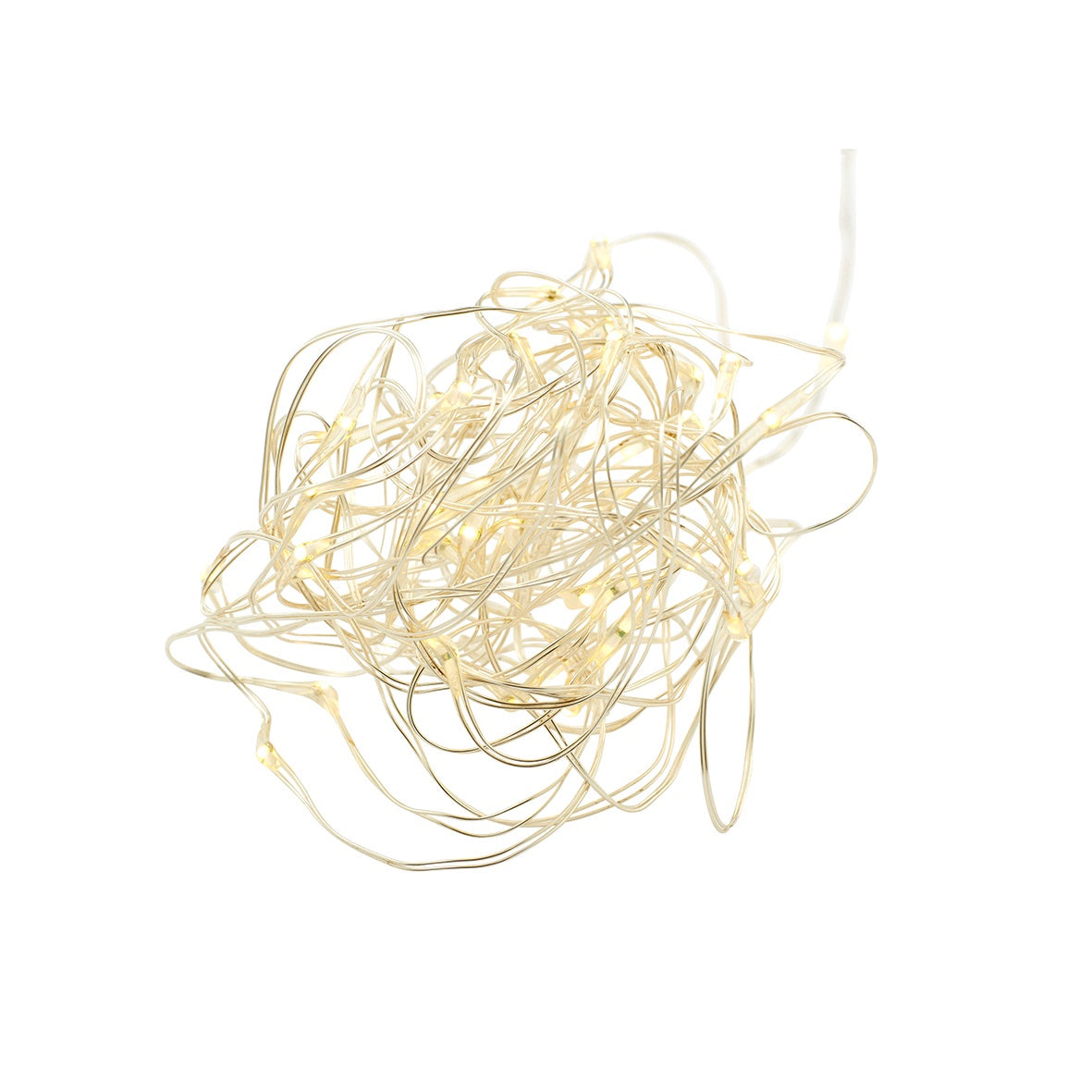 4m LED Battery Operated String Lights | Silver