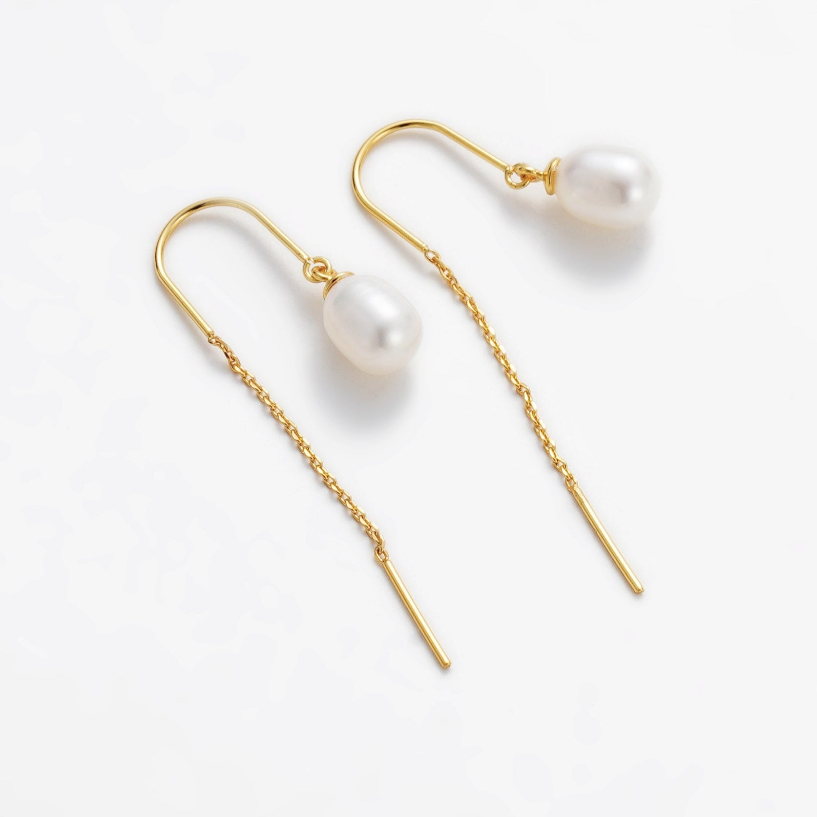 Talia Thread Earrings | Gold