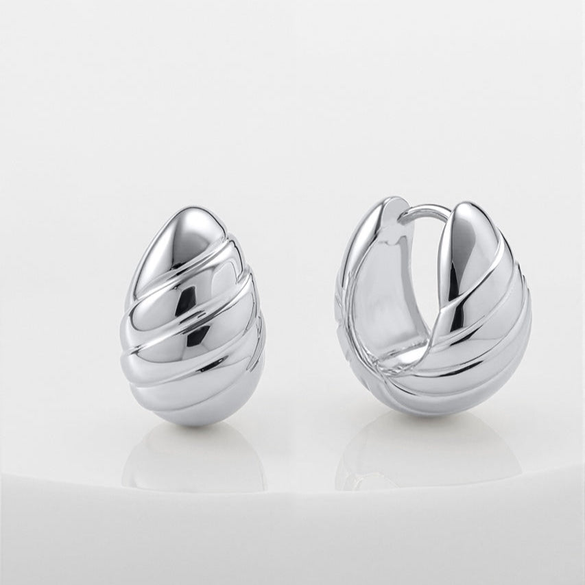 Bronte Huggie | Silver