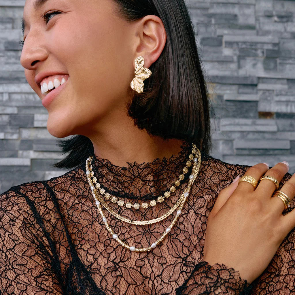 Stassia Earrings | Gold