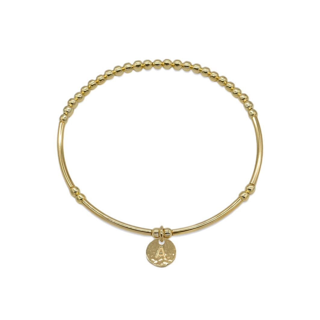 A-Z Initial Gold Plated Bracelet