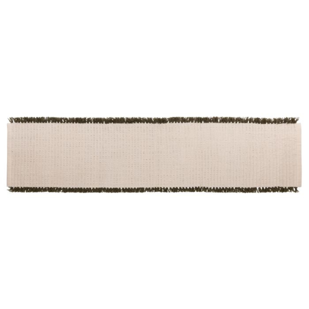 Isla Fringe Table Runner | Green