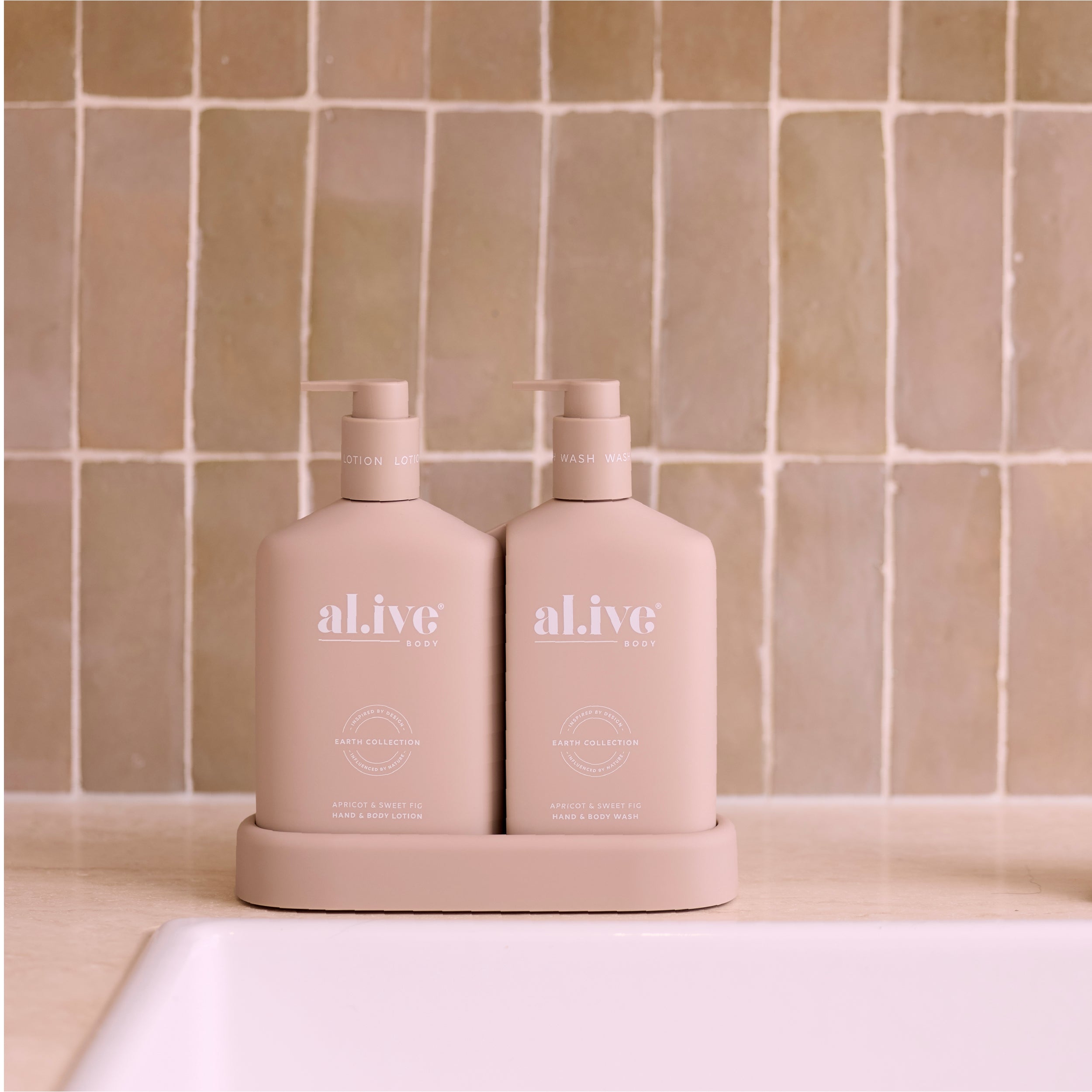 Apricot & Sweet Fig Wash & Lotion Duo + Tray