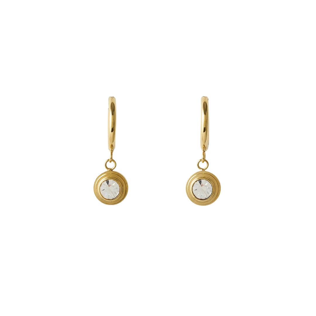 Asher Stone Earrings | Gold