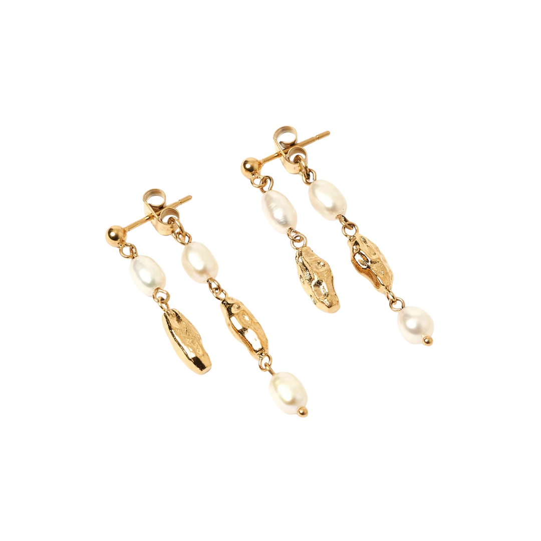 Mimi Pearl Earrings | Gold