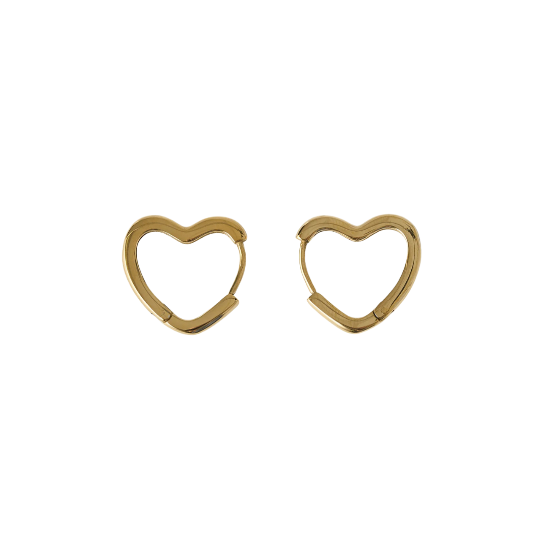 Sweetheart Earrings Large | Gold