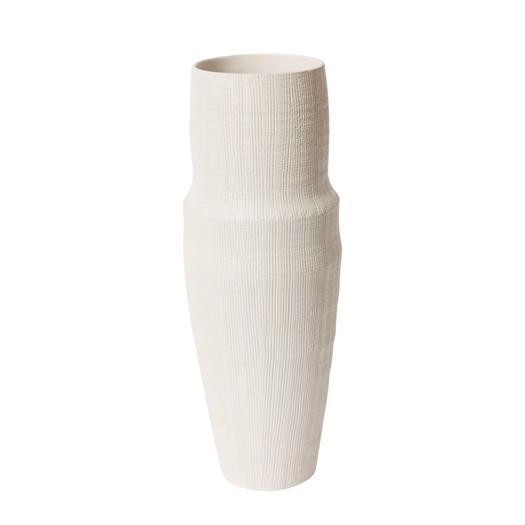Atlas Hessian White Vase | Large