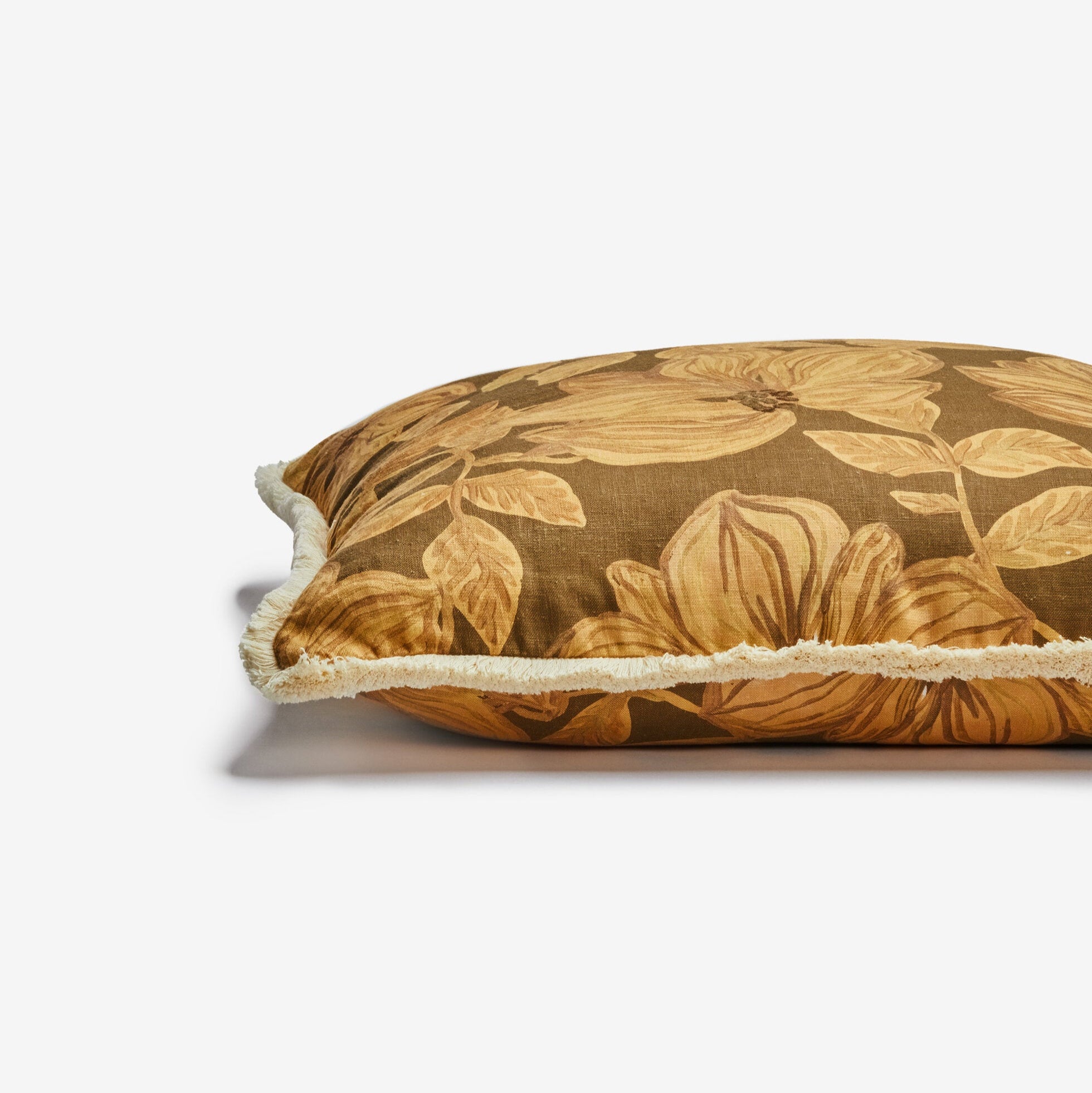Azalea Caramel Linen Cushion