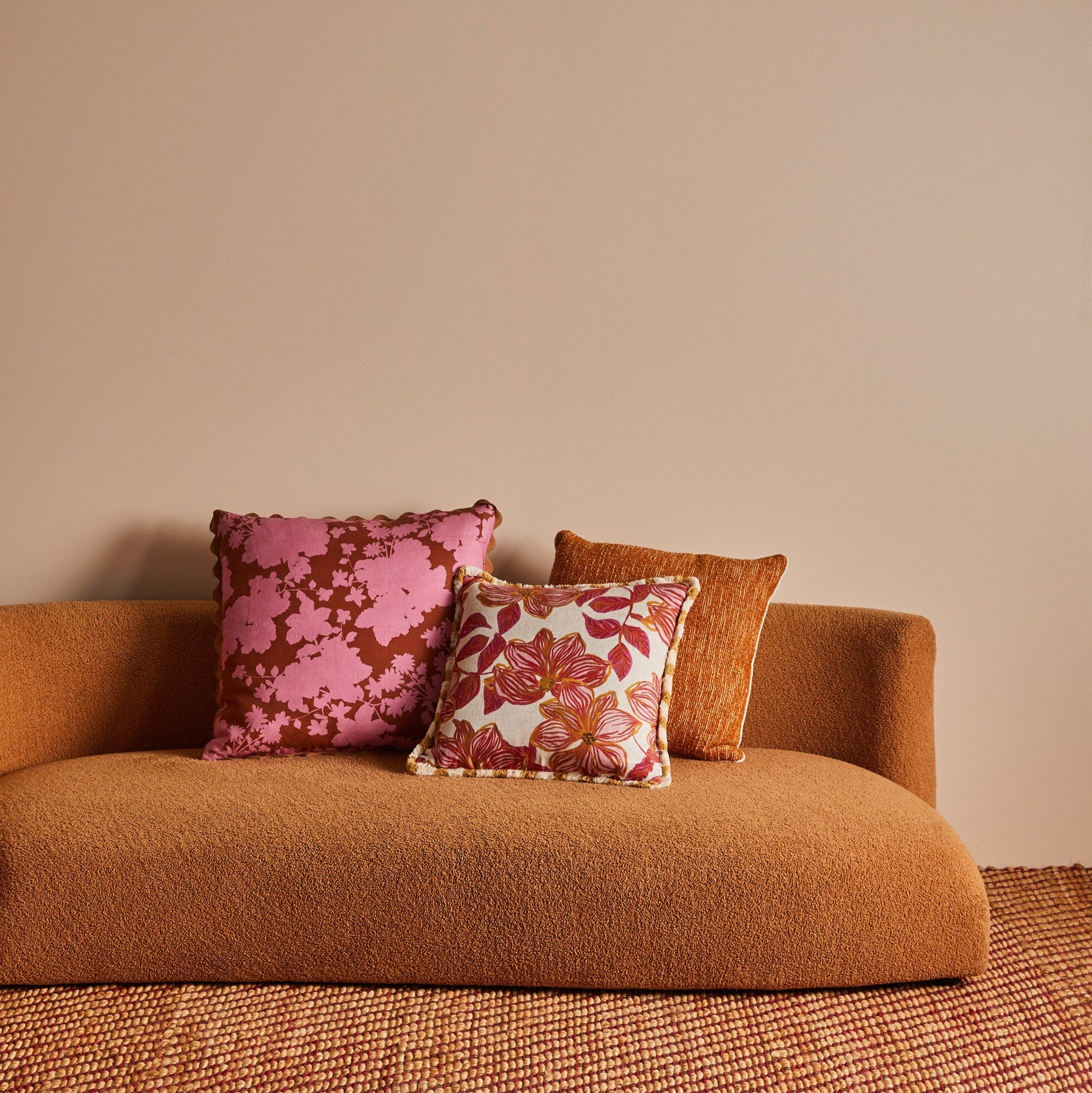 Azalea Pink Linen Cushion