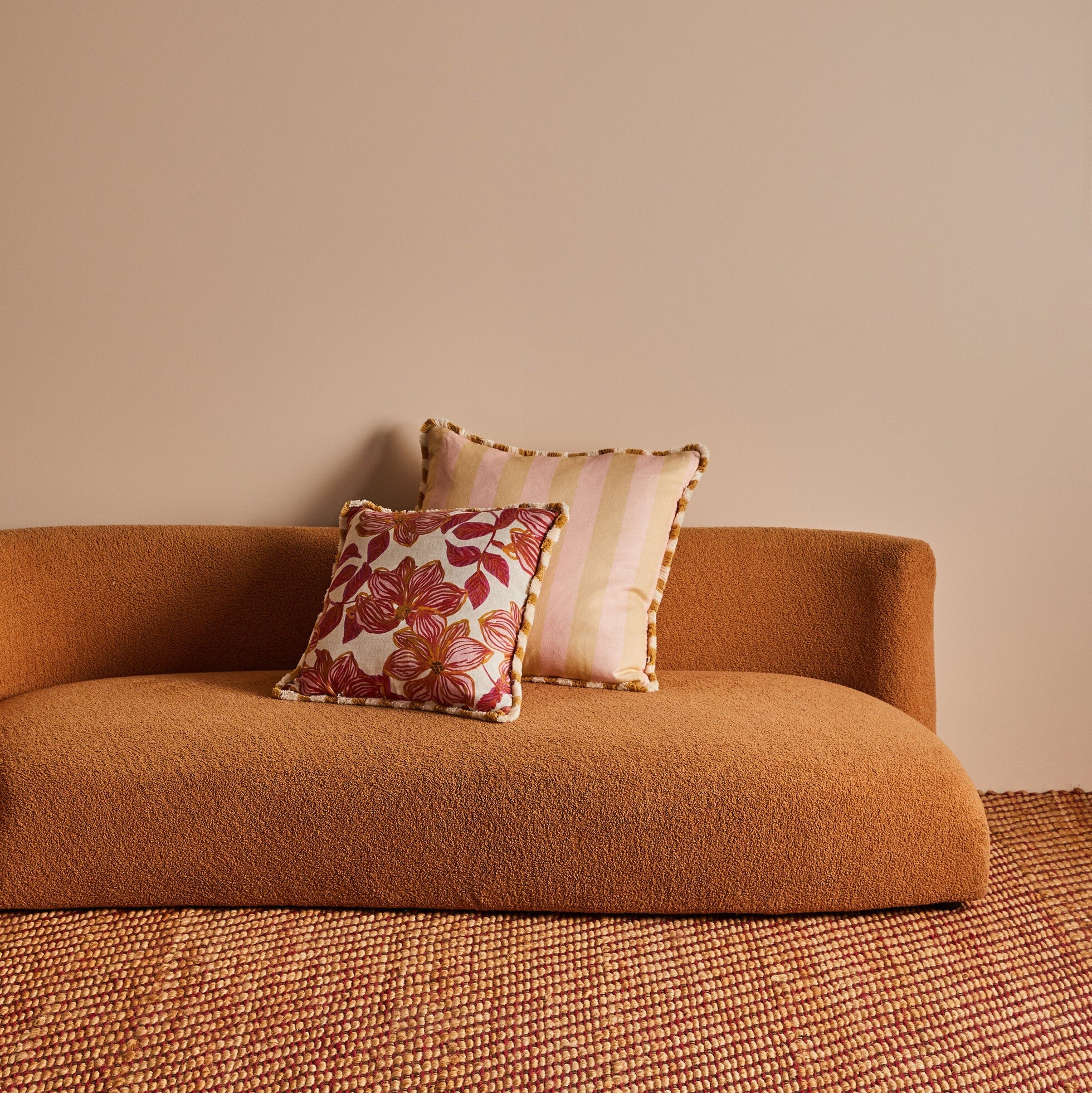 Azalea Pink Linen Cushion