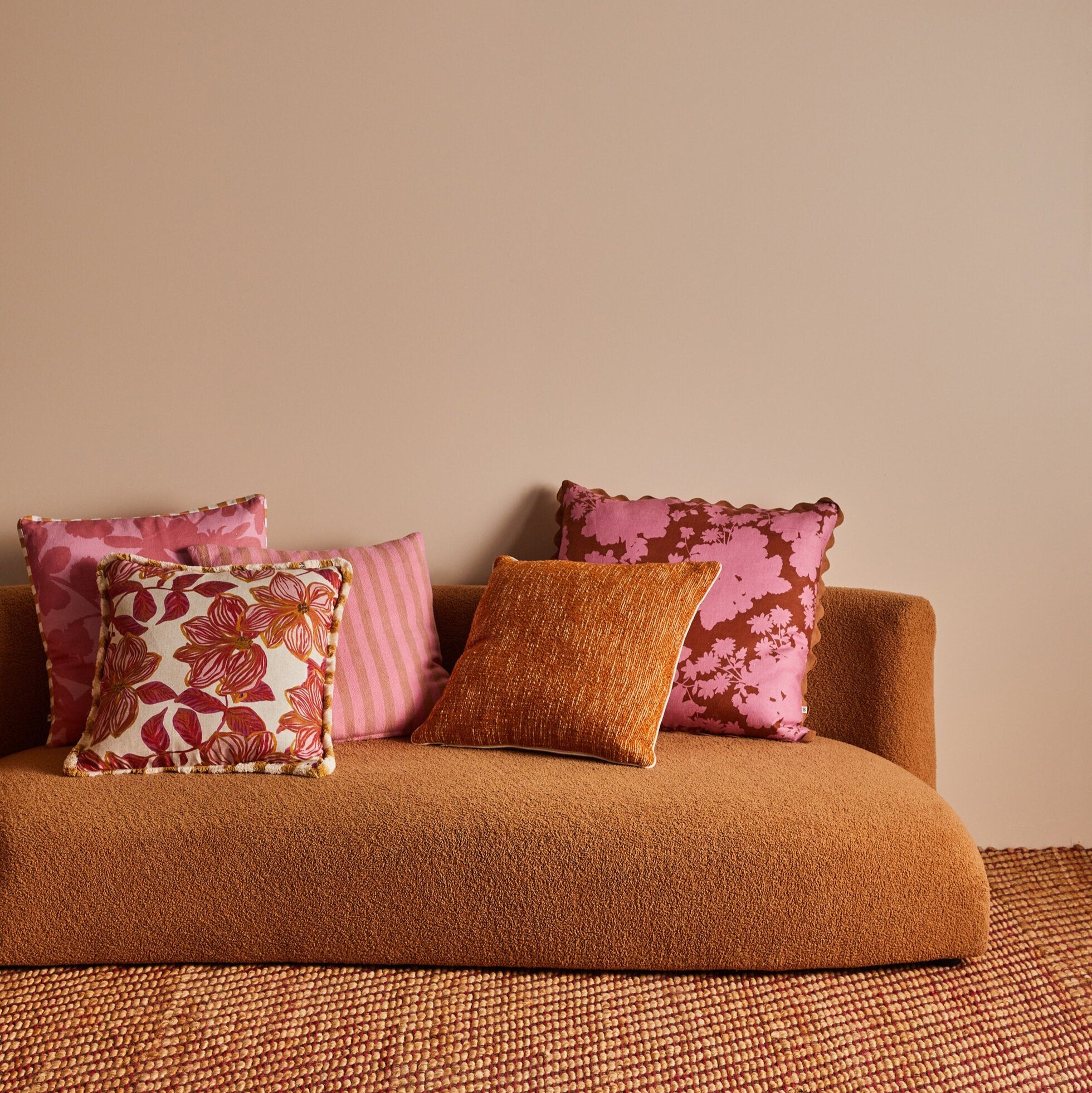 Azalea Pink Linen Cushion