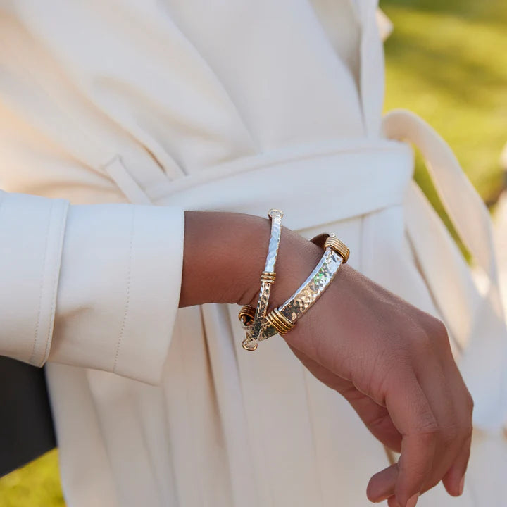 Tumbaga Amarres Bangle | Silver + Gold