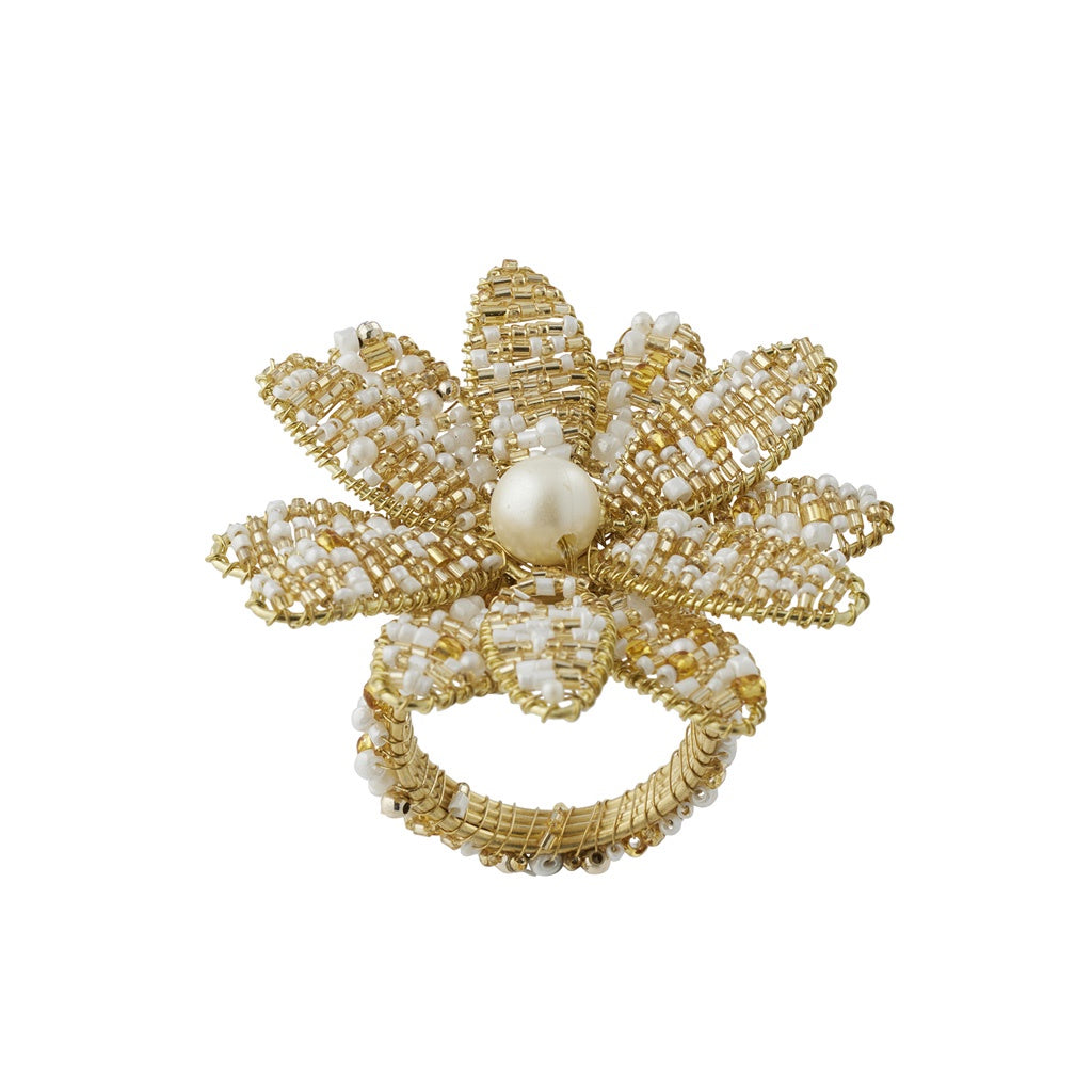 Beaded Magnolia Napkin Ring