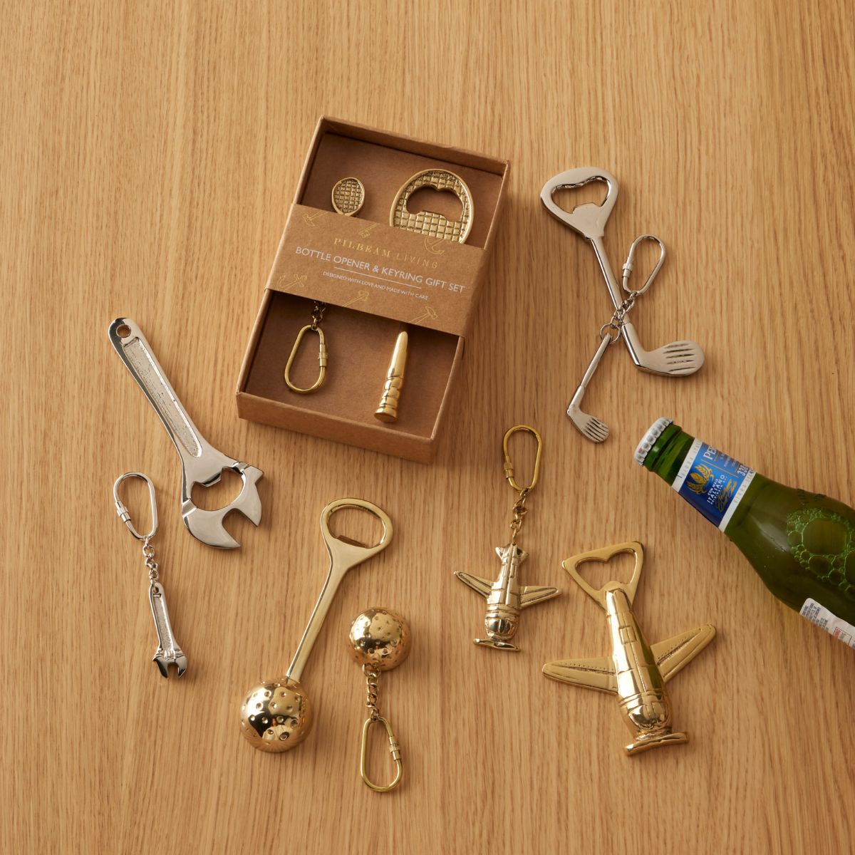 Hammer Club Bottle Opener & Keyring Set