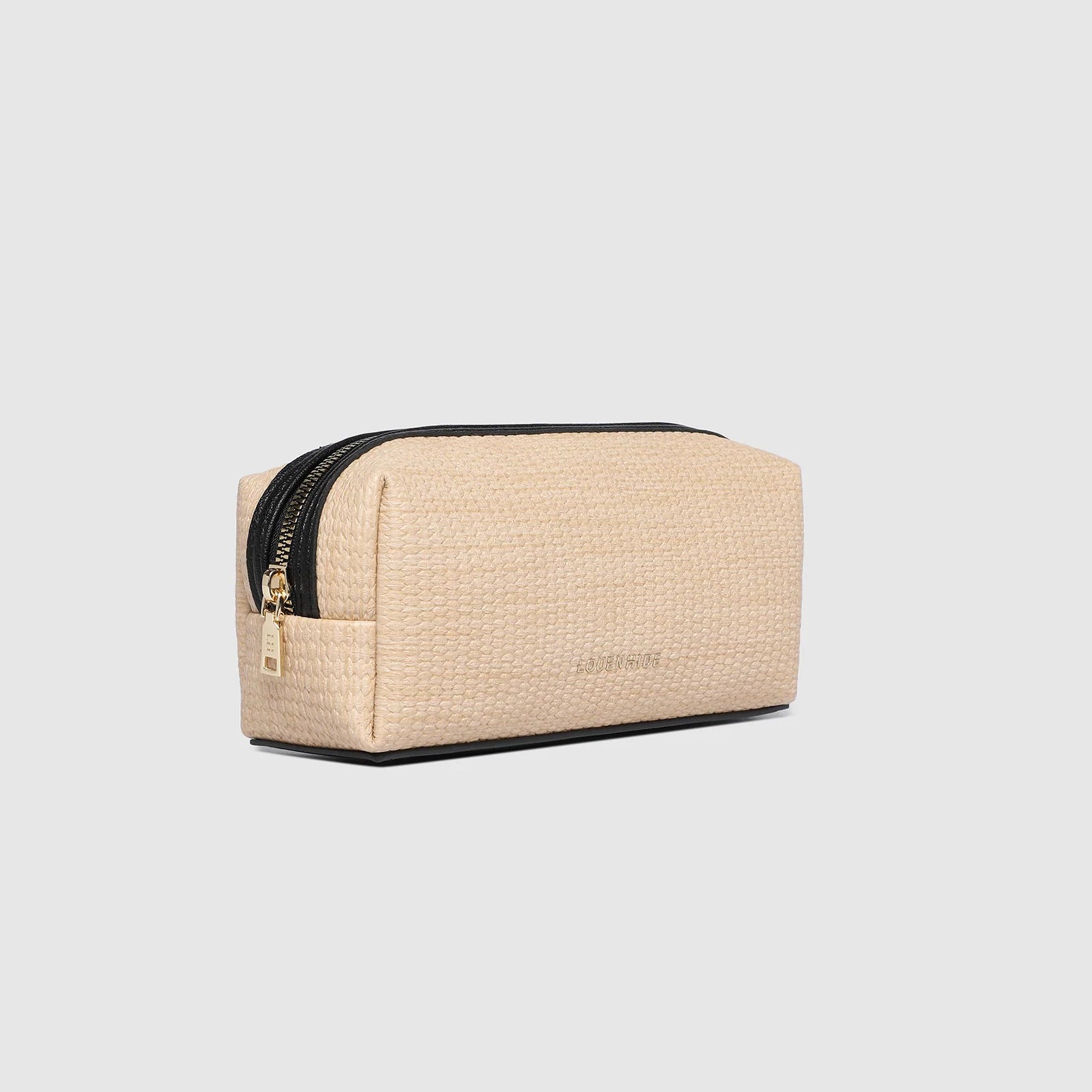 Brianna Makeup Bag | Natural/Black