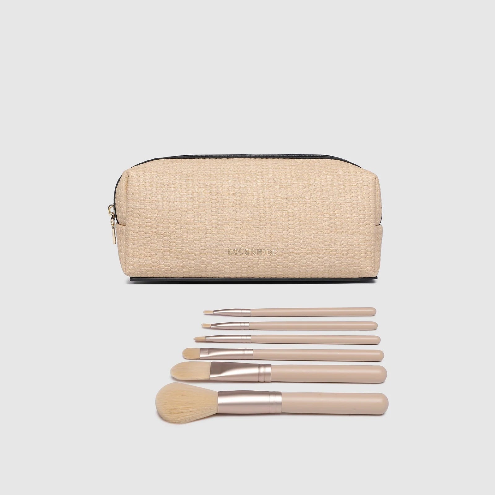 Brianna Makeup Bag | Natural/Black