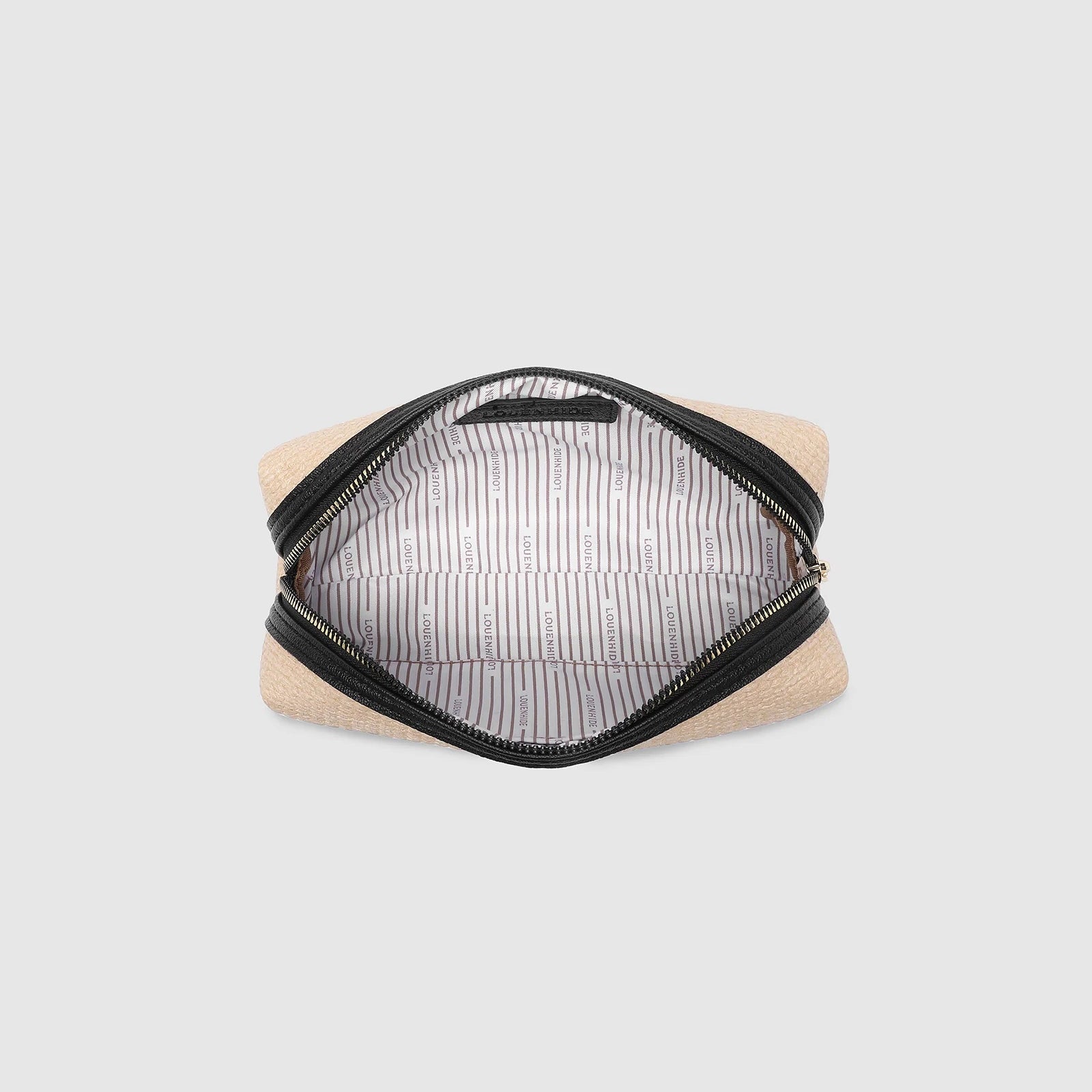 Brianna Makeup Bag | Natural/Black