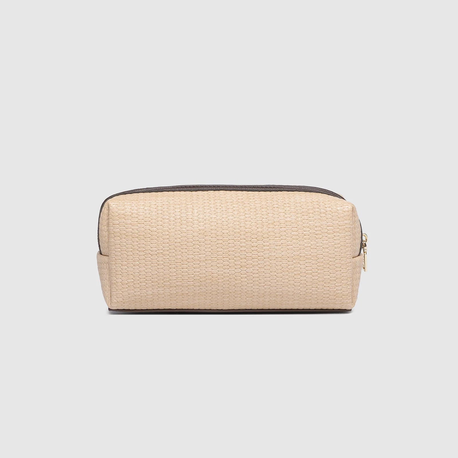 Brianna Makeup Bag | Natural/Chocolate