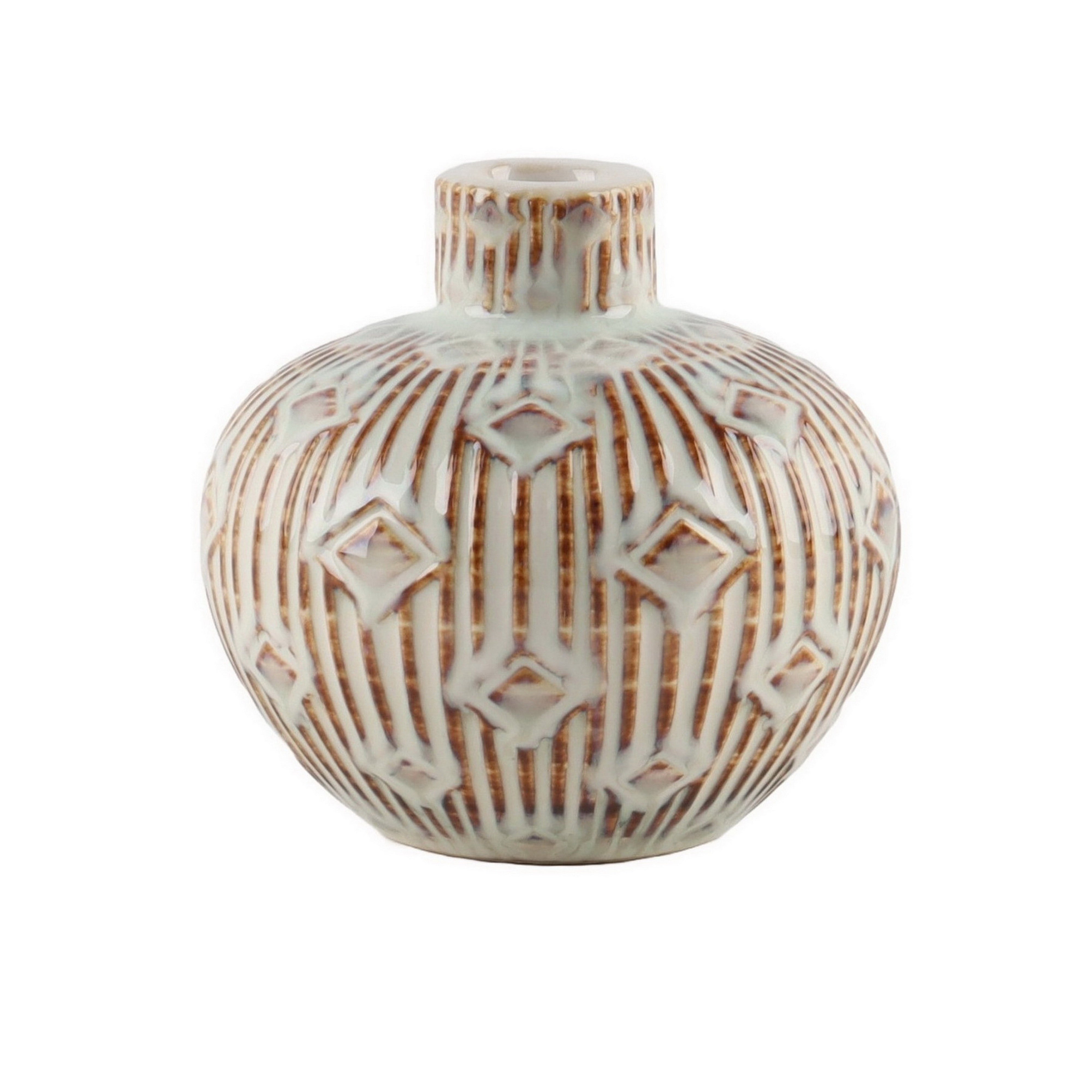 Morrow Caramel Ball Vase