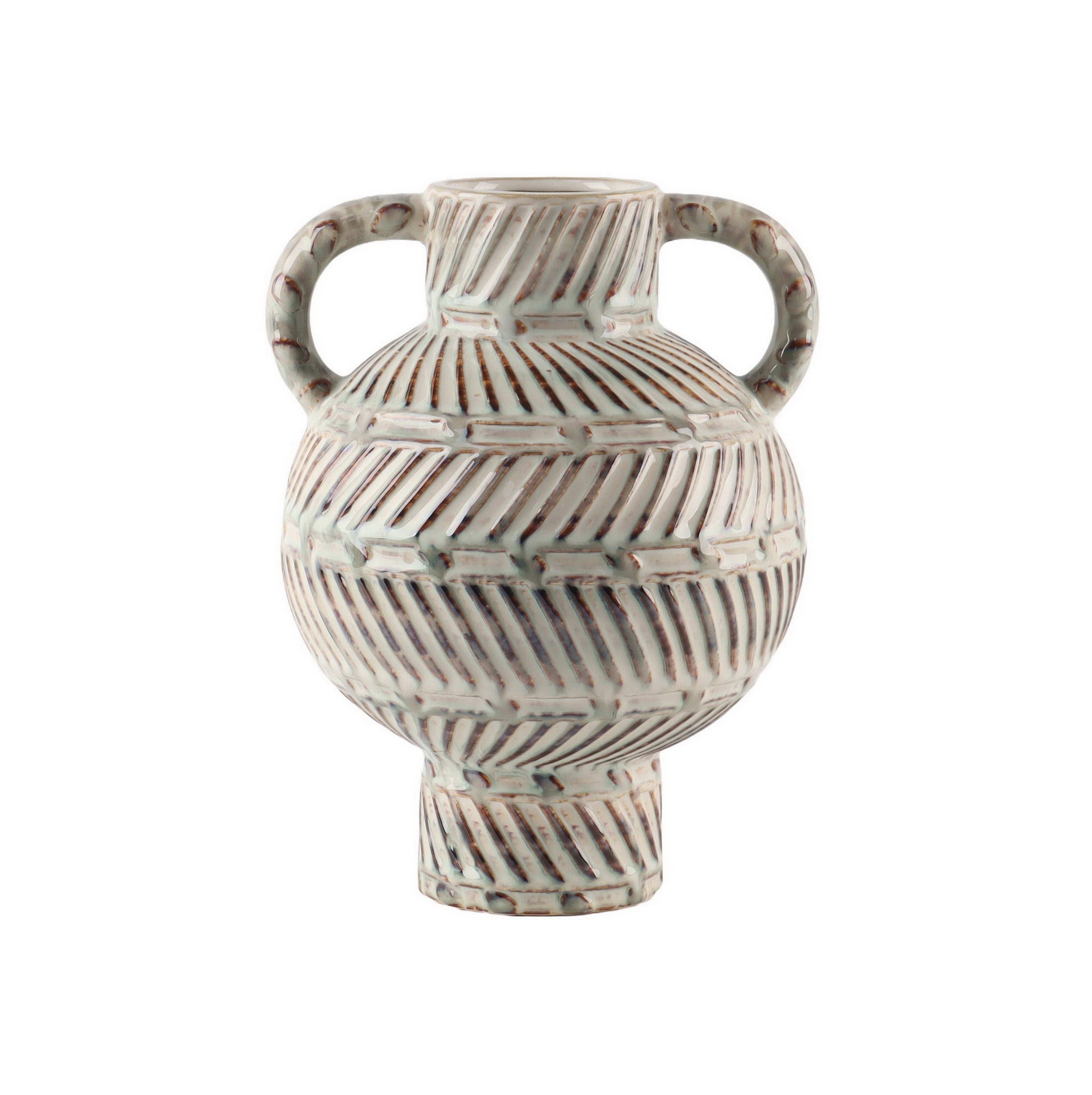 Morrow Ceramic Caramel Handed Vase