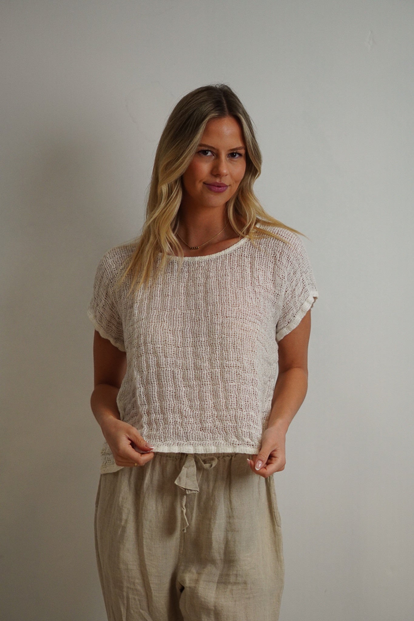 Carina Box Top | Cream