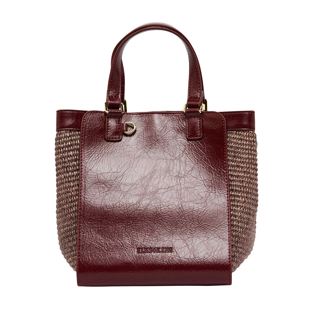 Carnegie Tote | Burgundy/Coco Weave