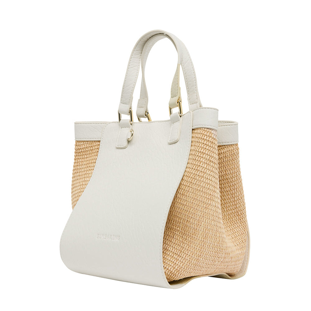 Carnegie Tote | Chalk/Natural Weave
