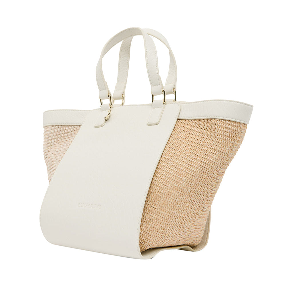 Carnegie Tote | Chalk/Natural Weave