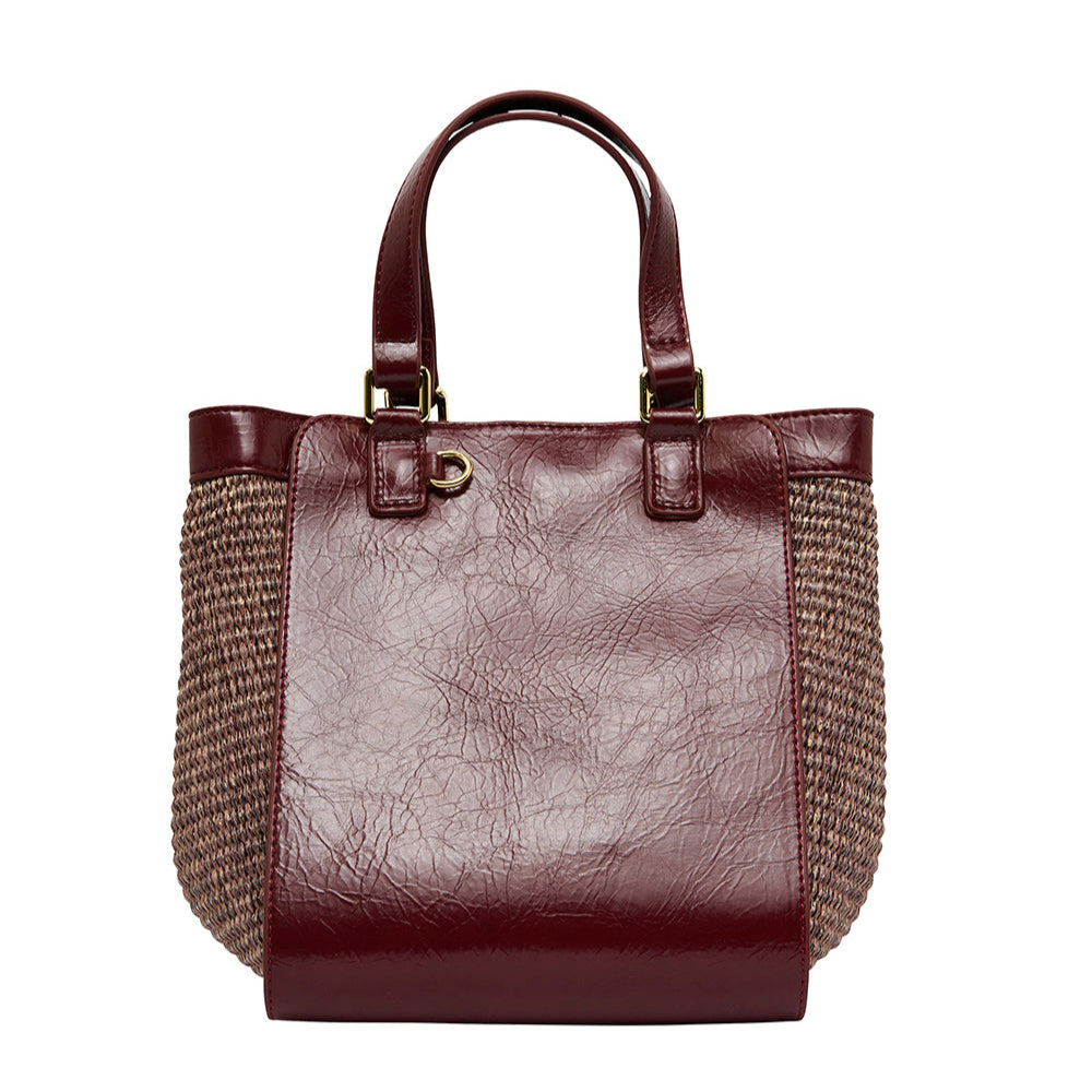 Carnegie Tote | Burgundy/Coco Weave