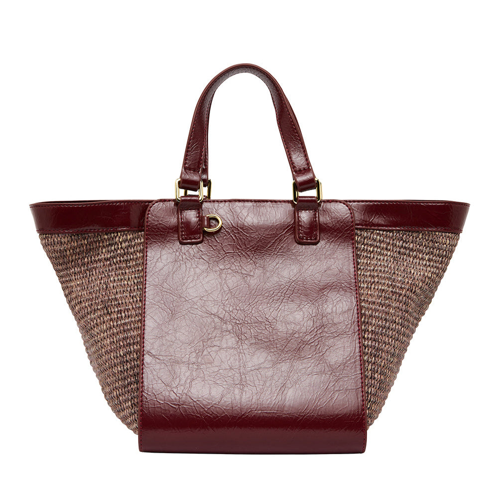 Carnegie Tote | Burgundy/Coco Weave