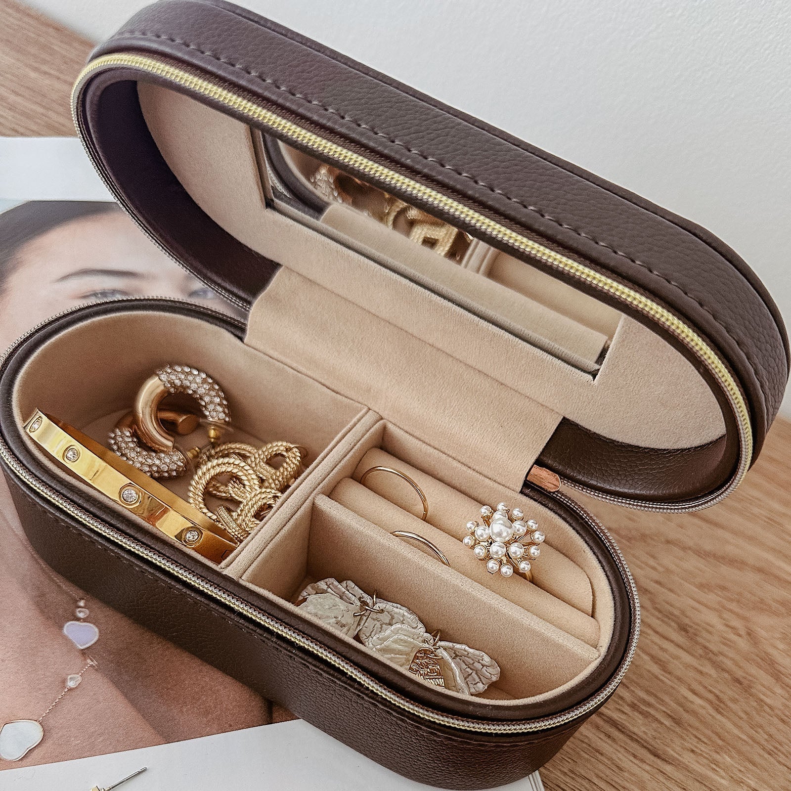 Charlee Jewellery Box | Chocolate