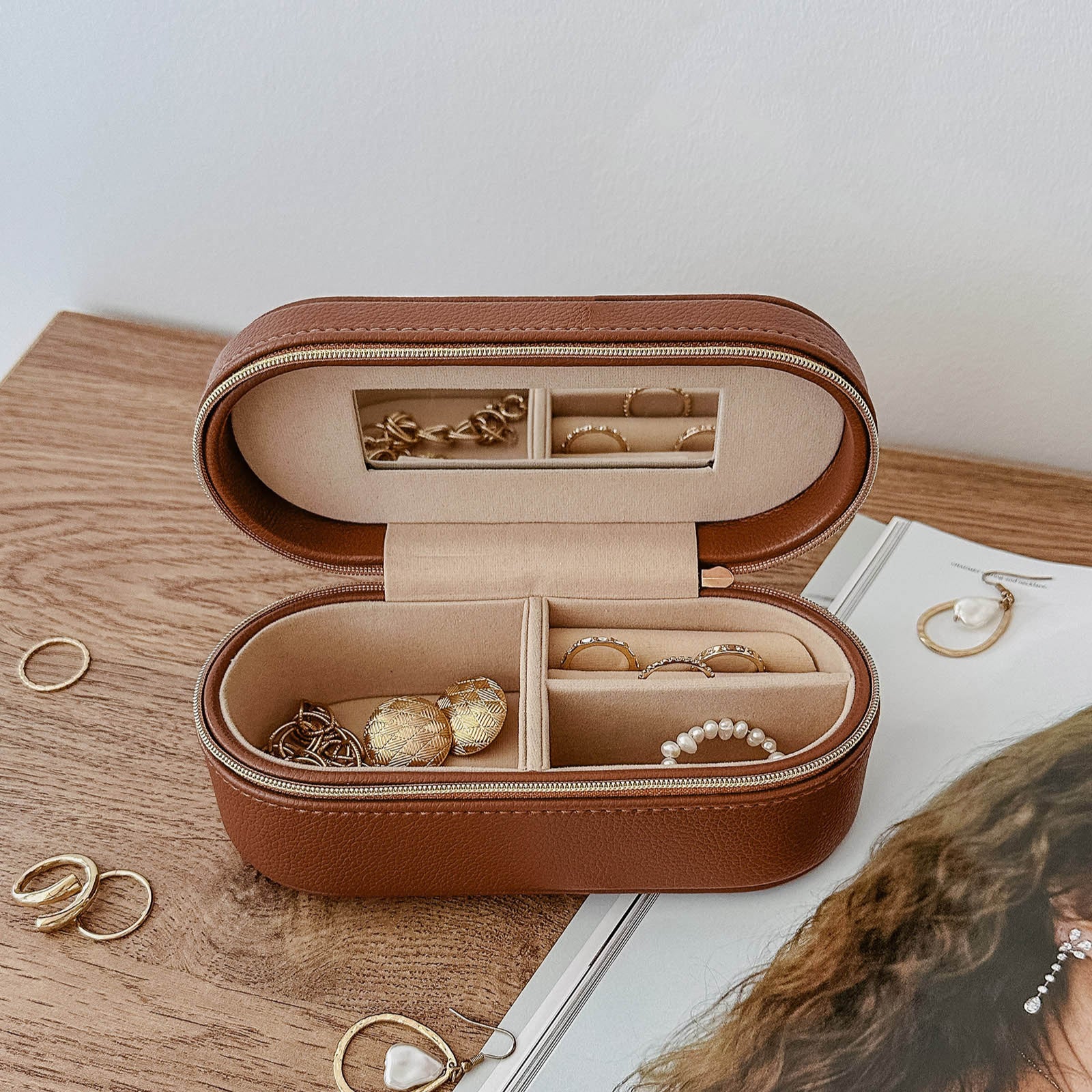 Charlee Jewellery Box | Tan