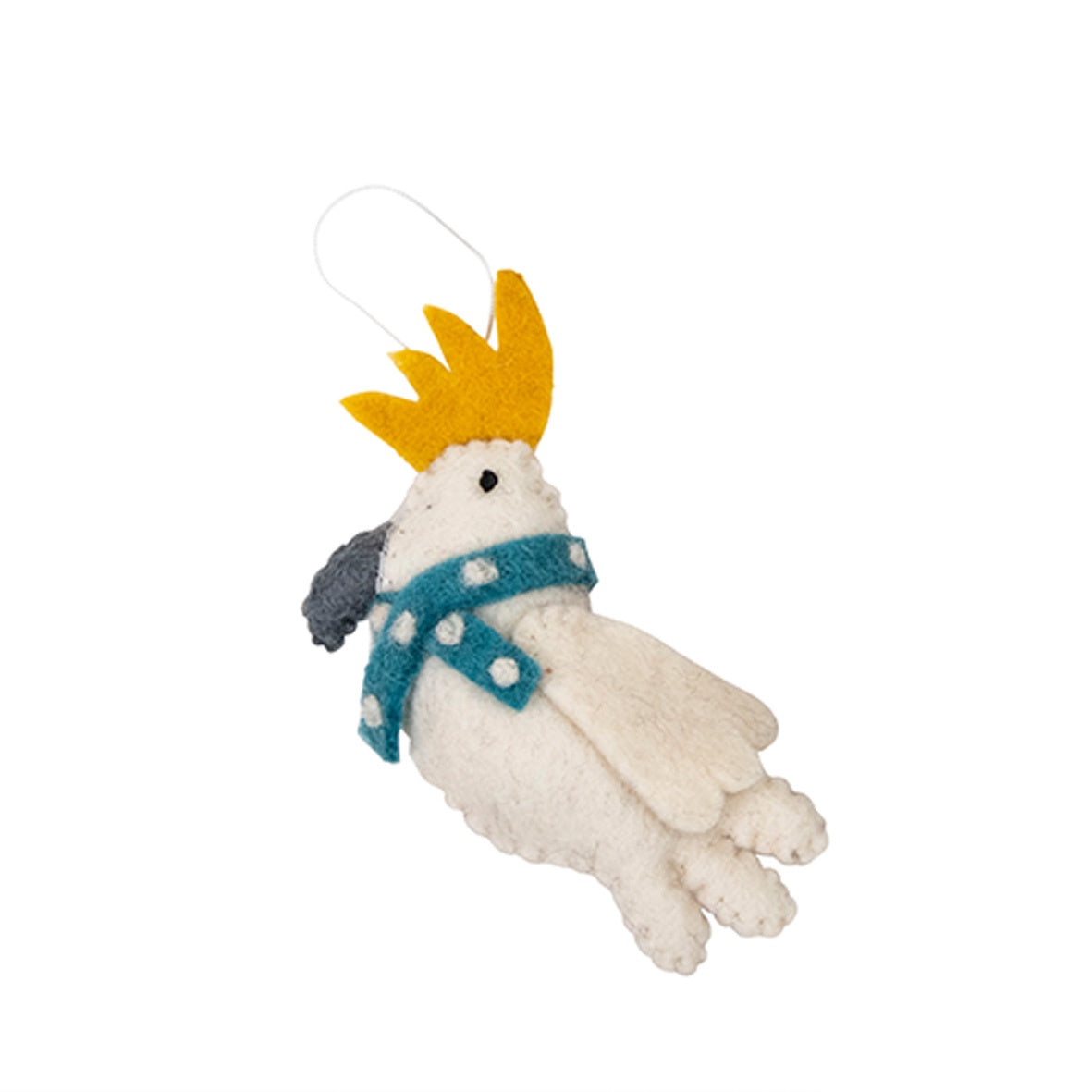 Cockatoo Felt Christmas Ornament