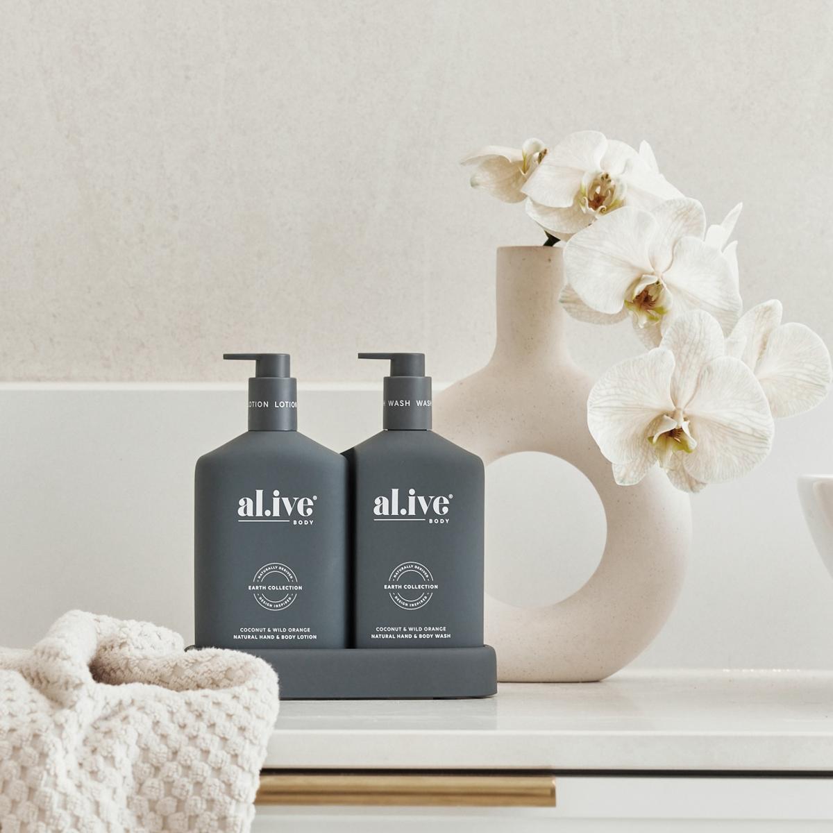 Coconut & Wild Orange Wash & Lotion Duo + Tray