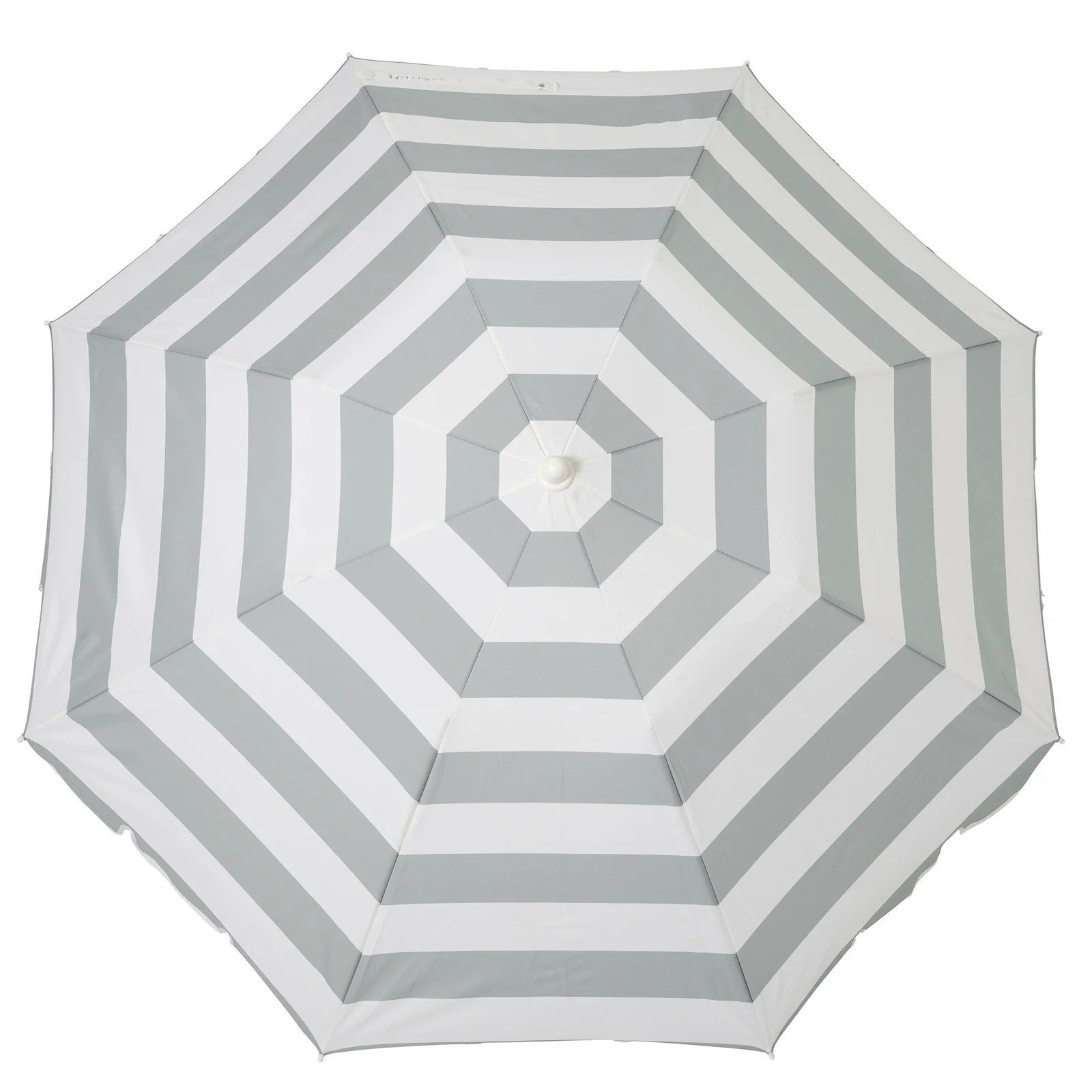 Compact Beach Umbrella Sea Sage Stripe 1
