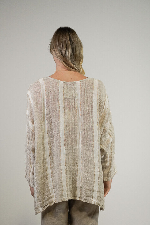 Valentina Top | Natural White w/ Gold Strand