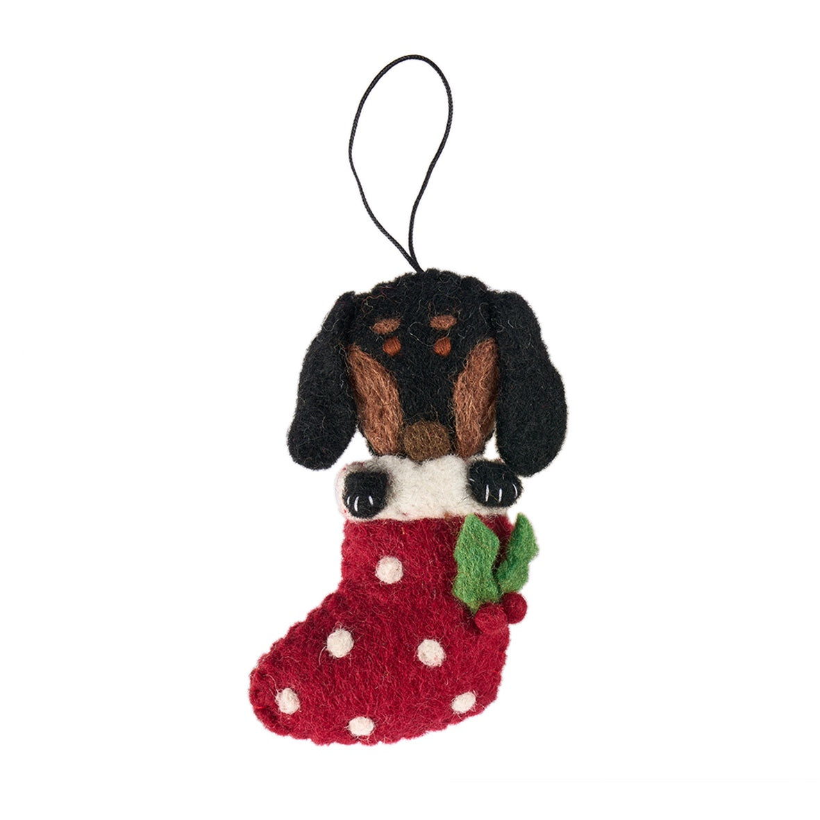 Dachshund in Stocking Christmas Ornament