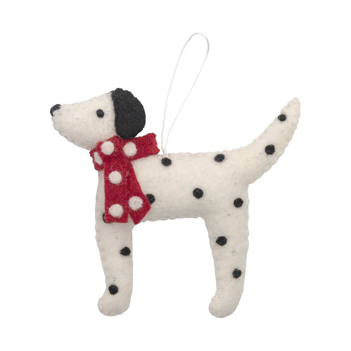 Dalmatian Felt Christmas Ornament