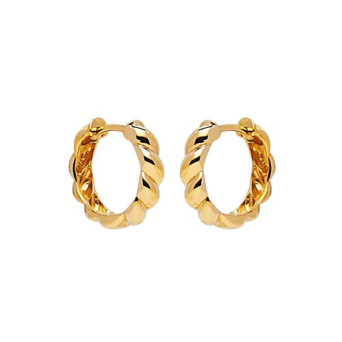 Twist Huggie Earring  | Gold
