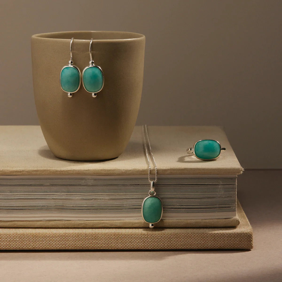 Fleur Amazonite Pendant | Silver