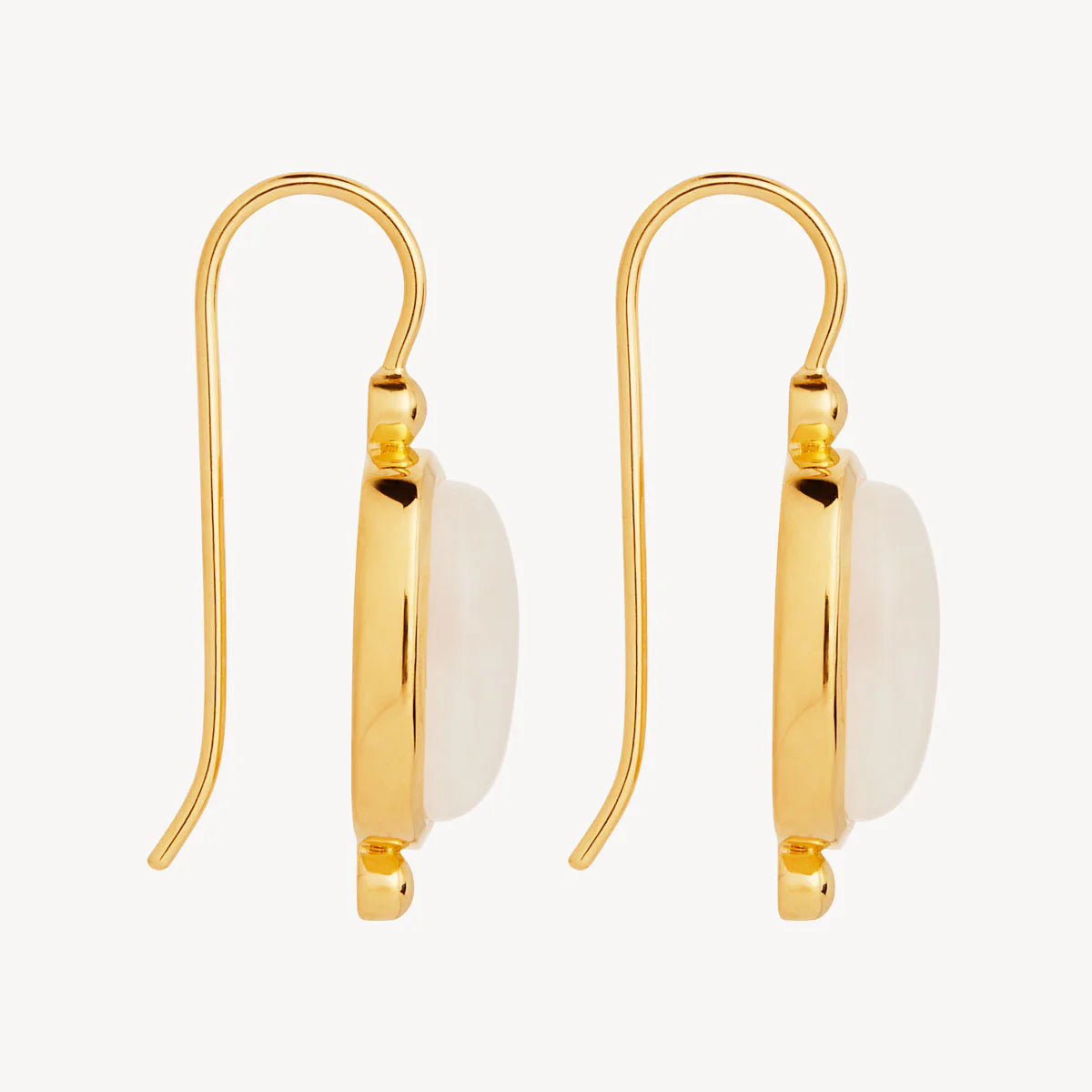 Fleur Rainbow Moonstone Earrings | Gold