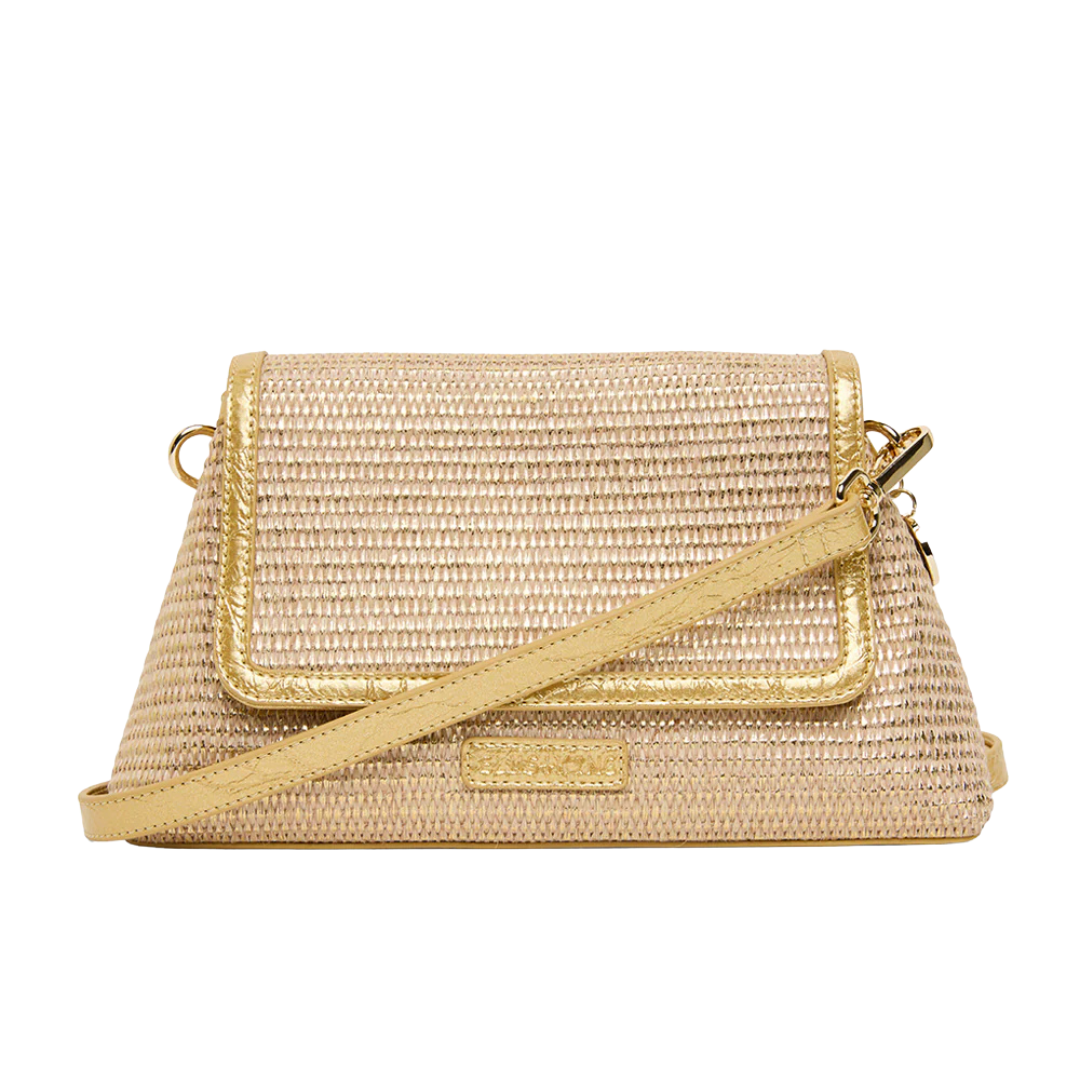 Lugano Xbody Bag | Gold Weave