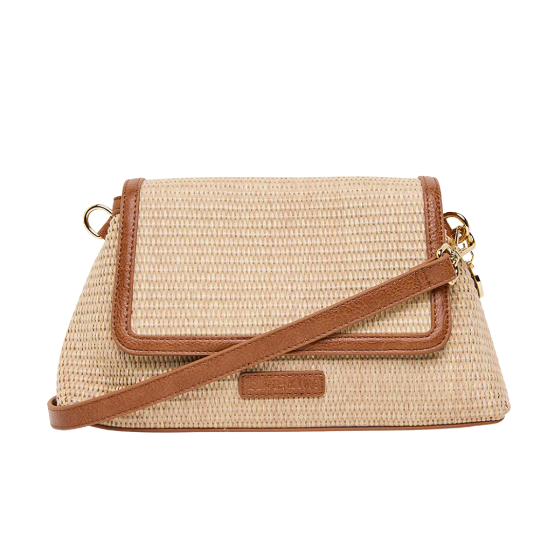 Lugano Xbody Bag | Tan/Natural Weave