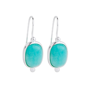 Fleur Amazonite Earrings | Silver