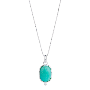 Fleur Amazonite Pendant | Silver
