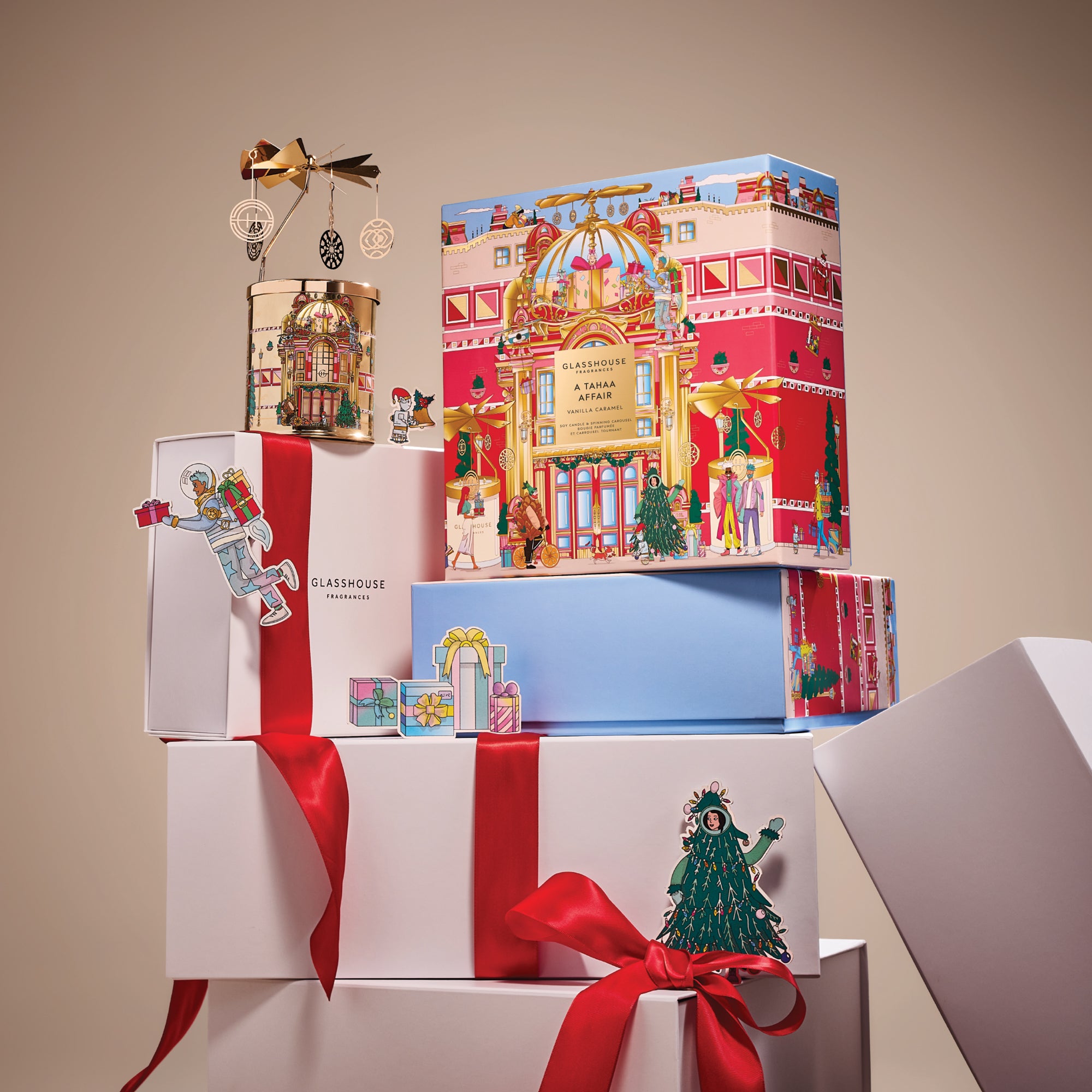 A Tahaa Affair 380g Candle with Spinning Carousel Gift Set