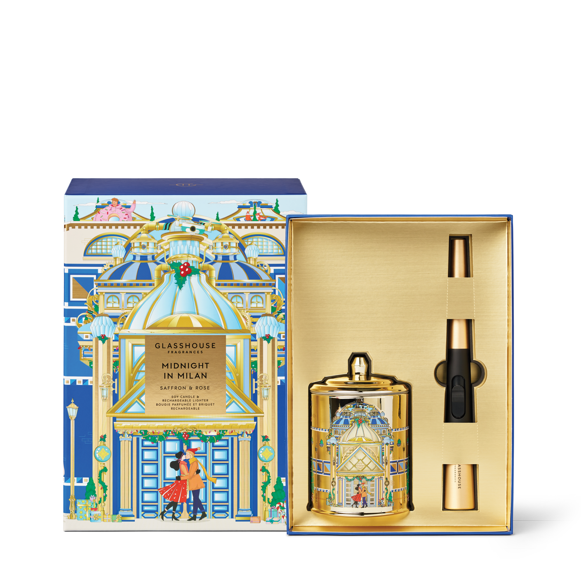 Midnight In Milan 380g Candle & USB Lighter