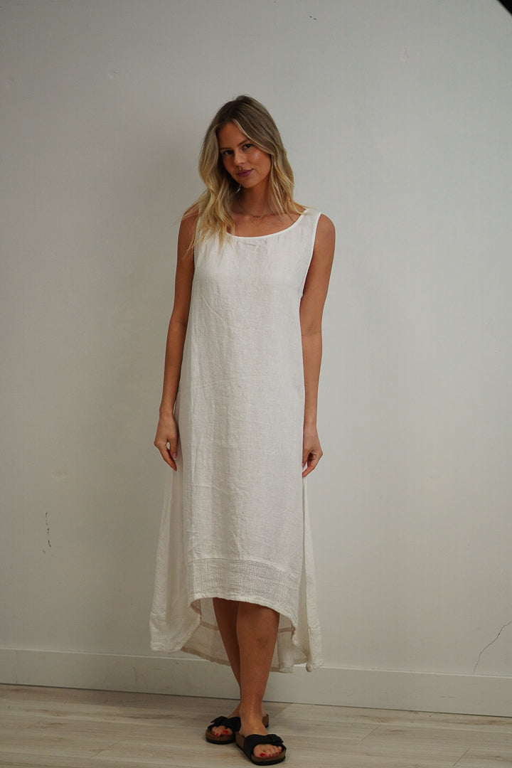 Giovanna Dress | Natural + White