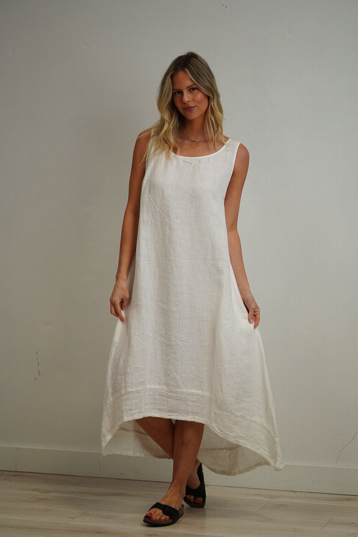 Giovanna Dress | Natural + White
